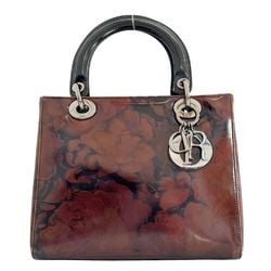 Christian Dior Lady Handbag MA-0958 Patent Leather Made in Italy Zipper Ladies