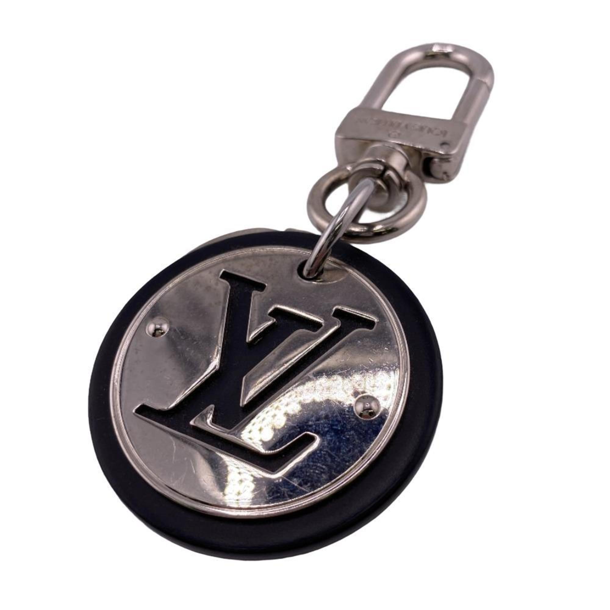 LOUIS VUITTON M67362 LV Cut Circle Keychain Charm Key Ring Black Men Women