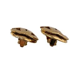 CHANEL 94P Coco Mark Earrings Gold Ladies