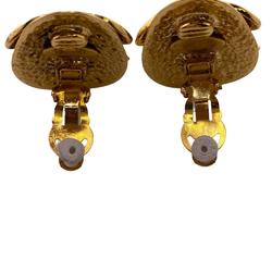 CHANEL 94P Coco Mark Earrings Gold Ladies