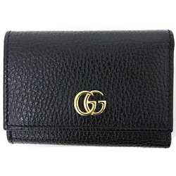 GUCCI GG Marmont Medium Card Case Trifold Wallet Leather 644407 Black