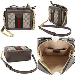 GUCCI Ophidia GG Supreme Shoulder Bag Chain 602576 Beige Brown