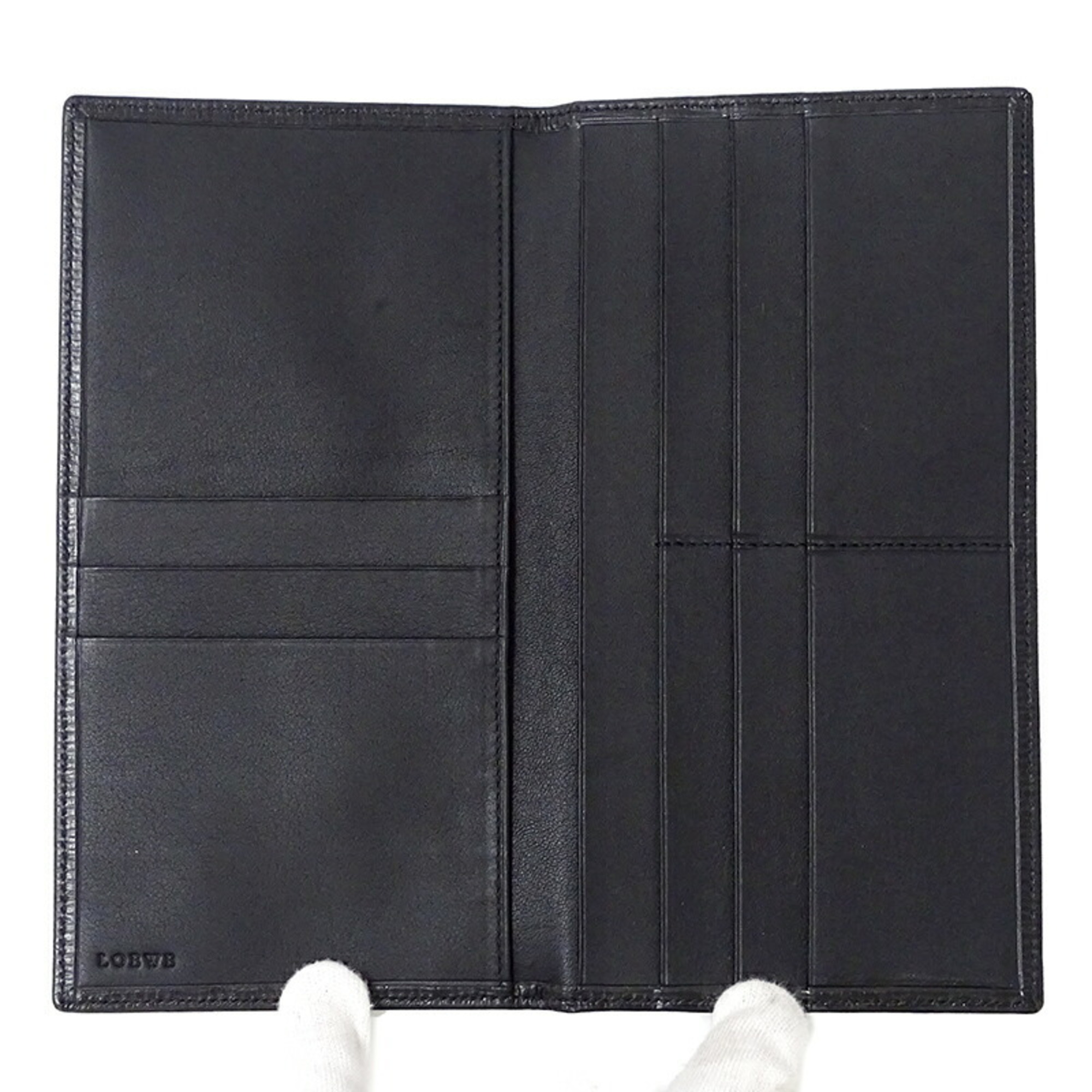 LOEWE Wallet Men's Billfold Leather Black Bifold