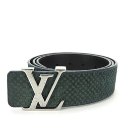 Louis Vuitton Belt Suntulle Initial M9765 95 38 Green Suede Leather Accessories Men's LOUIS VUITTON leather belt