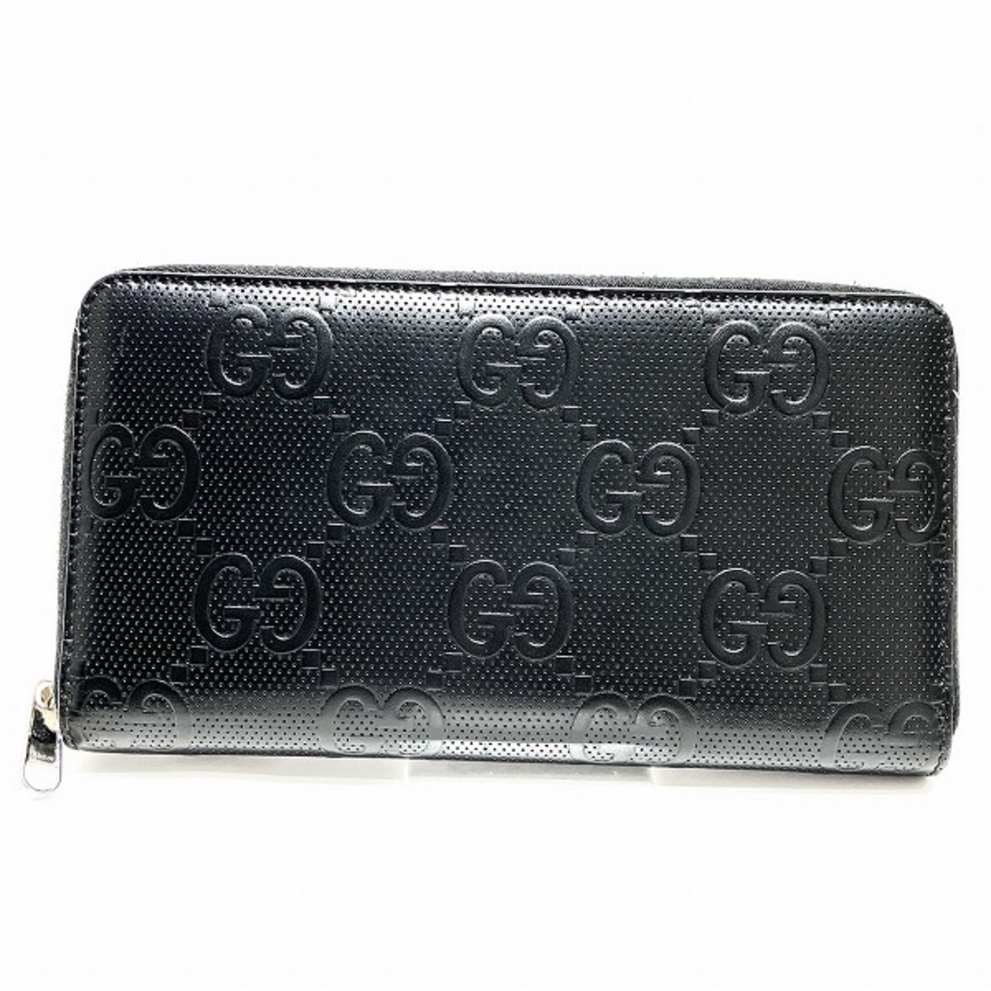 GUCCI GG embossed round zipper 625563 long wallet for men and women