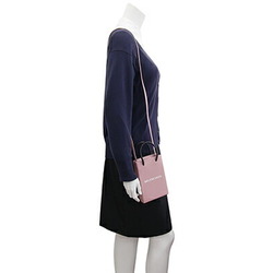 Balenciaga Handbag Phone Holder 593826 Pink Black Leather Shoulder Bag Bicolor Women's BALENCIAGA