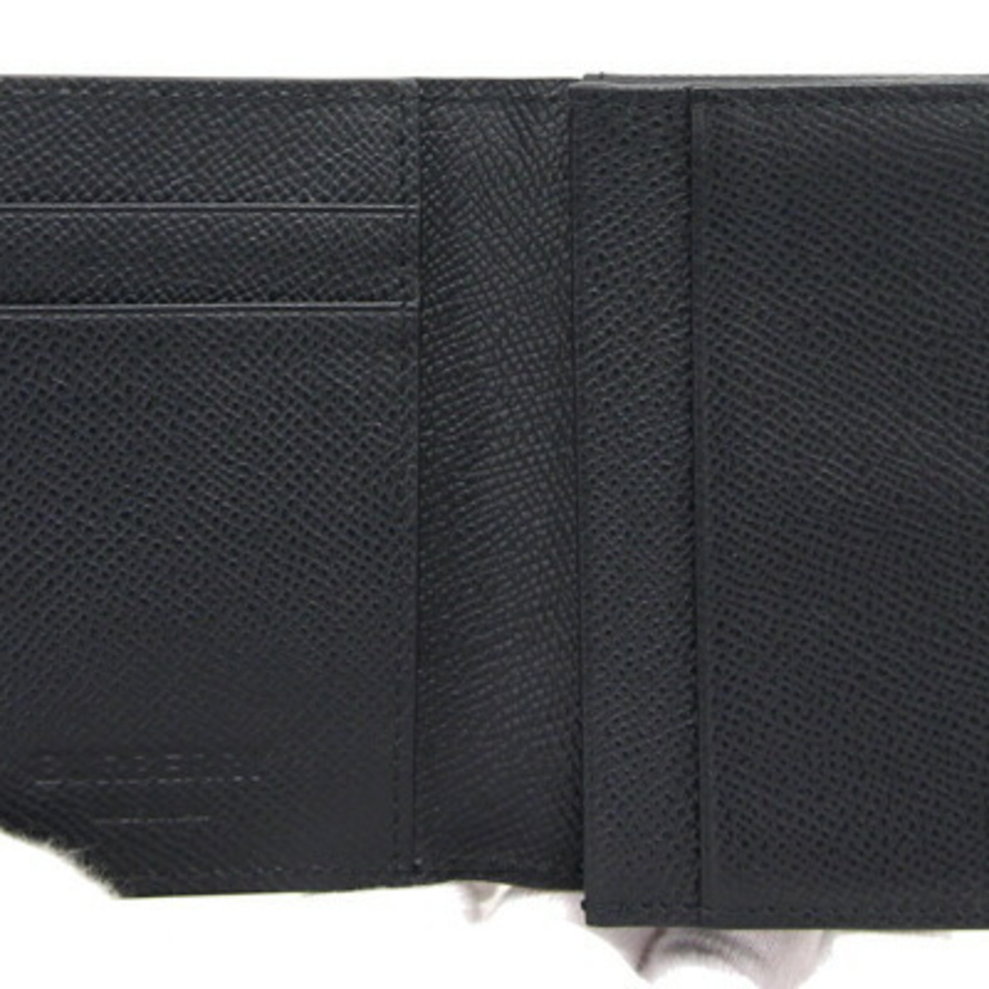 Burberry Business Card Holder Black Leather Case Men's BURBERRY