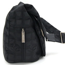 CHANEL Shoulder Bag New Line Black Nylon Men's Women's