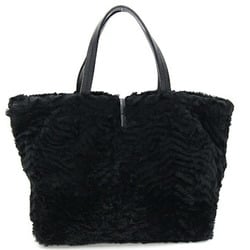 Salvatore Ferragamo Ferragamo Handbag Gancini FJ-21D415 Black Fur Tote Bag Ladies Salvatore