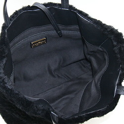 Salvatore Ferragamo Ferragamo Handbag Gancini FJ-21D415 Black Fur Tote Bag Ladies Salvatore