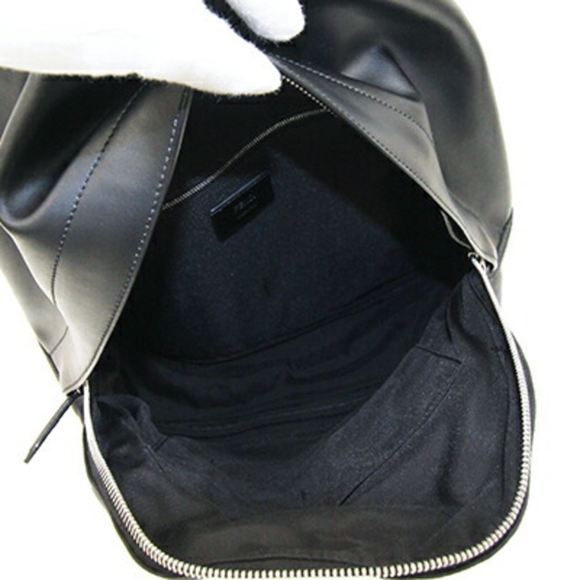 FENDI Backpack Monster Bugs Eye 7VZ042 Black Red Nylon Leather Day Bag Men Women
