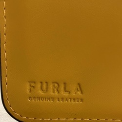 FURLA Yellow Leather Wallet Bifold Ladies