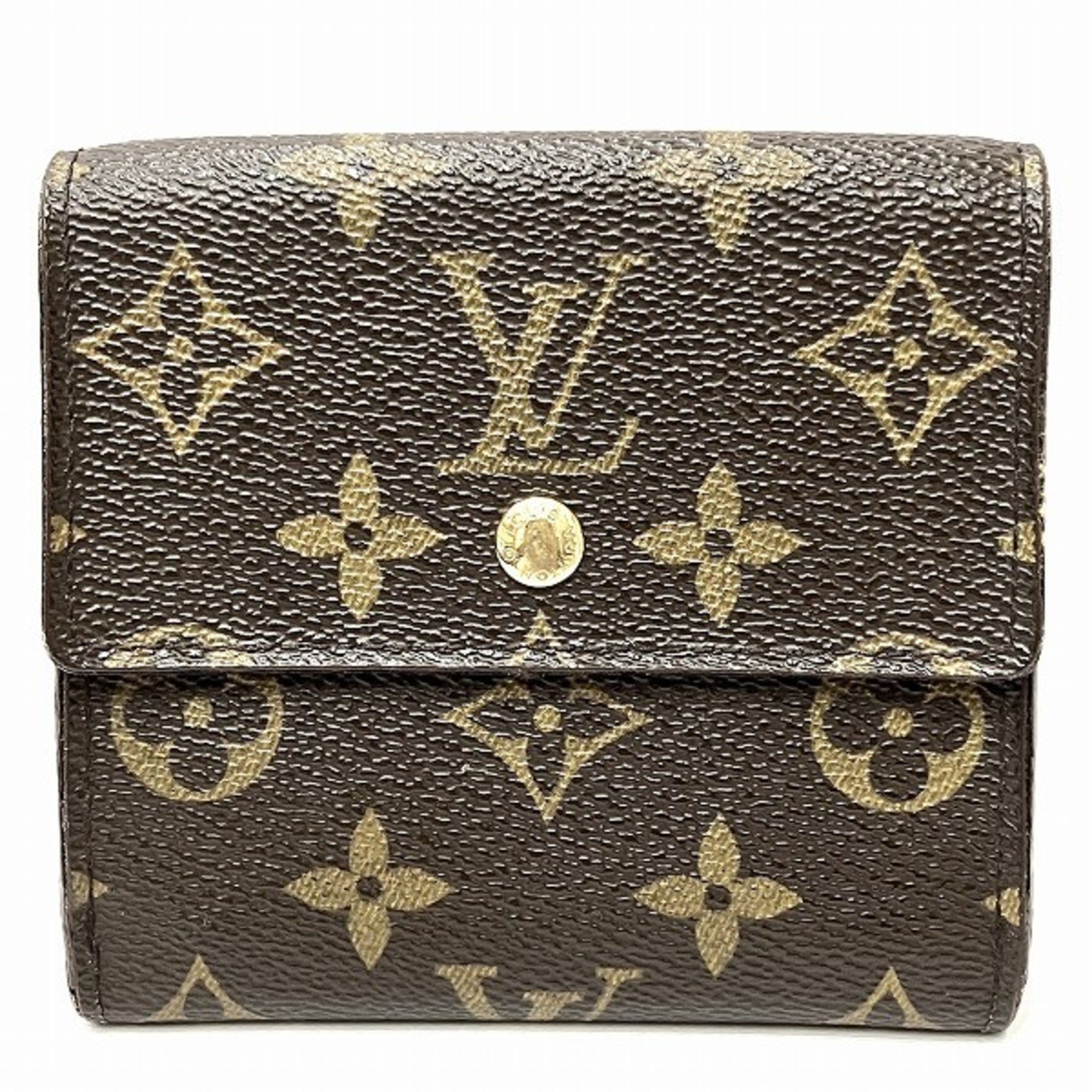 Louis Vuitton Monogram Portefeuille Elise M61654 Double Hook Wallet Bifold Women's