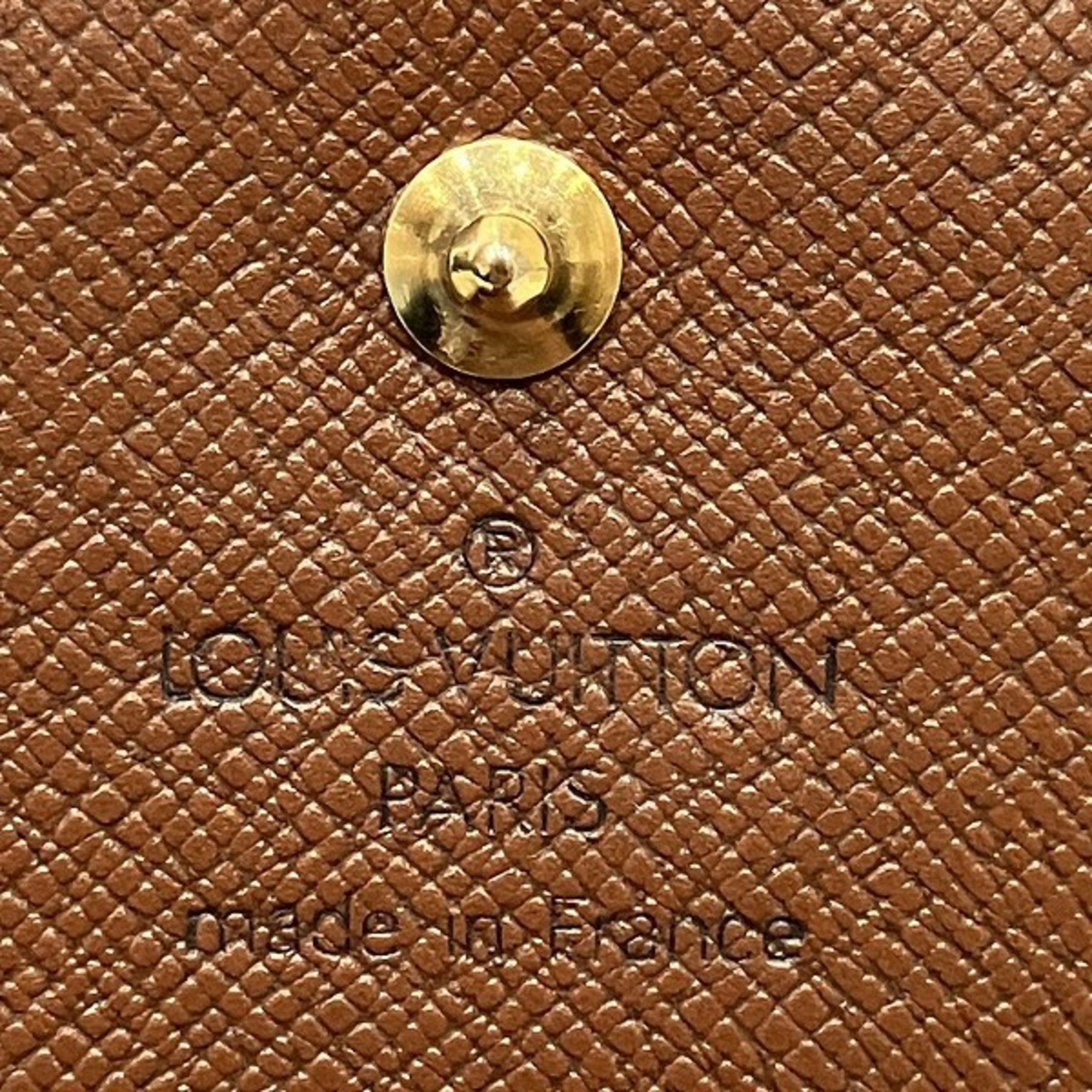 Louis Vuitton Monogram Portefeuille Elise M61654 Double Hook Wallet Bifold Women's