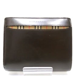 Burberry Nova Check Brown Clasp Wallet Bifold Women's Accessories