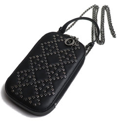 Christian Dior Phone Holder 2Way Shoulder Bag Black S0872BNHB Women's