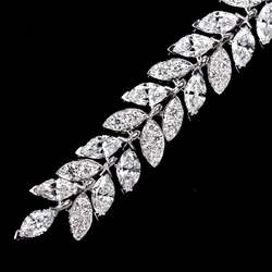 Tiffany TIFFANY&CO. Victoria Vine Drop Diamond Earrings Pt Platinum Pierced