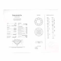 Tiffany TIFFANY&CO. Solitaire Diamond 1.03ct H/VS1/3EX 11.5 Ring Pt Platinum