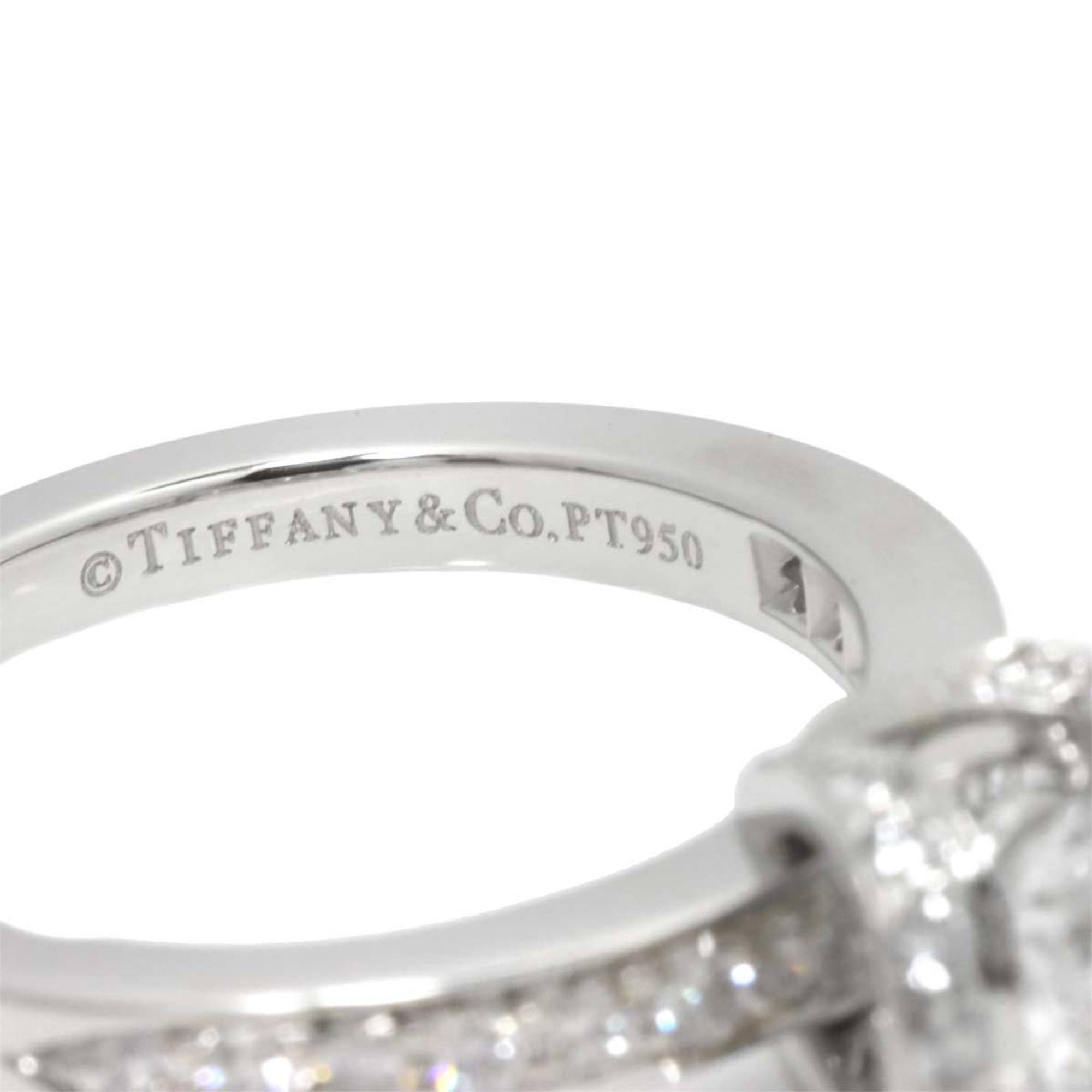 Tiffany TIFFANY&Co. Diamond 0.38ct F/VS1/EX 6.5 Ring Pt Platinum Ribbon