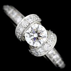 Tiffany TIFFANY&Co. Diamond 0.38ct F/VS1/EX 6.5 Ring Pt Platinum Ribbon