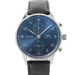 IWC Portugieser Chronograph IW371606 Men's Watch Blue Dial Automatic Winding International Company