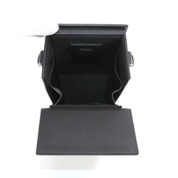FENDI Vertical Box Shoulder Bag Leather Black 7VA519