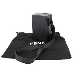 FENDI Vertical Box Shoulder Bag Leather Black 7VA519
