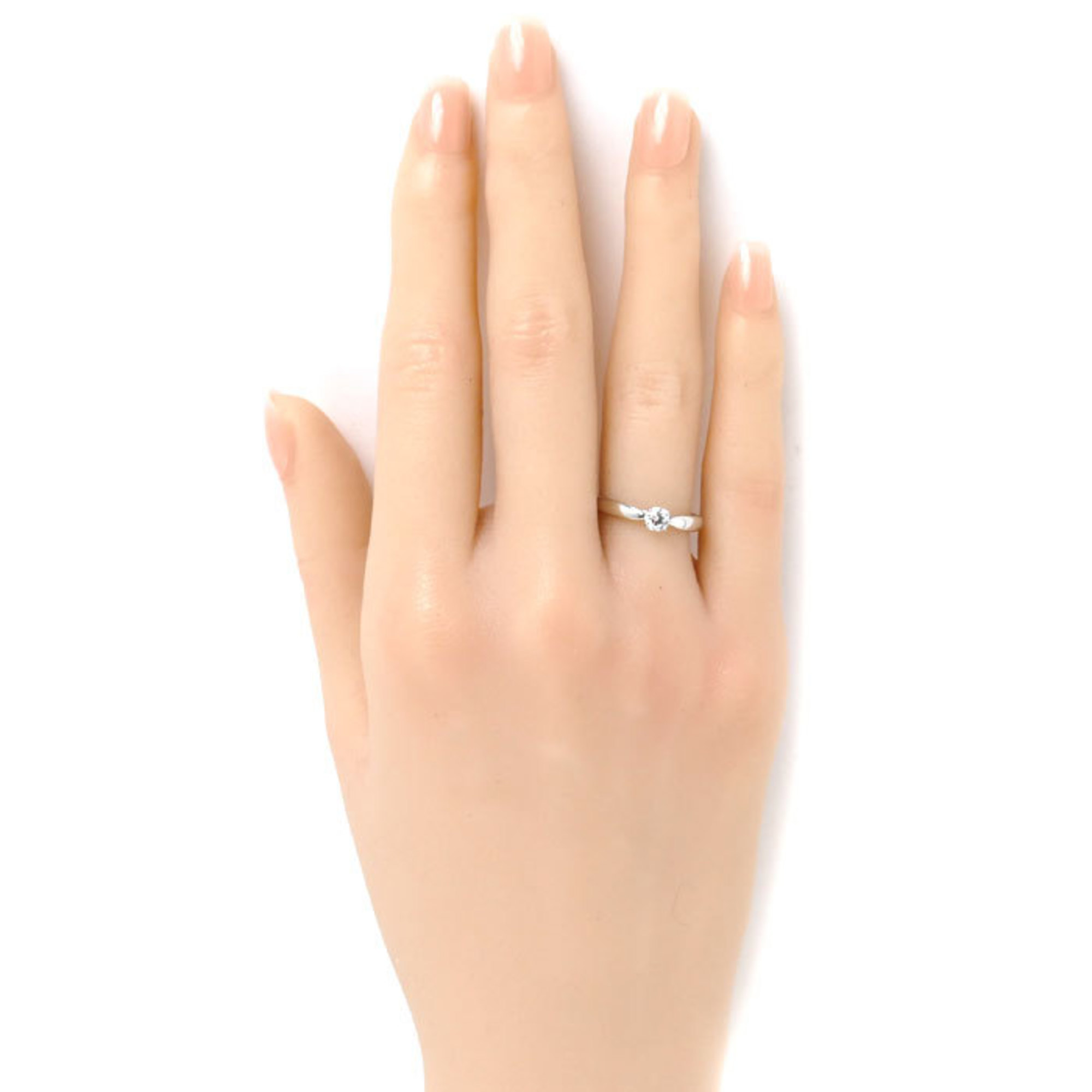 TIFFANY&Co. Tiffany Pt950 Platinum Solitaire Ring Diamond 0.23ct No. 10.5 3.2g Women's