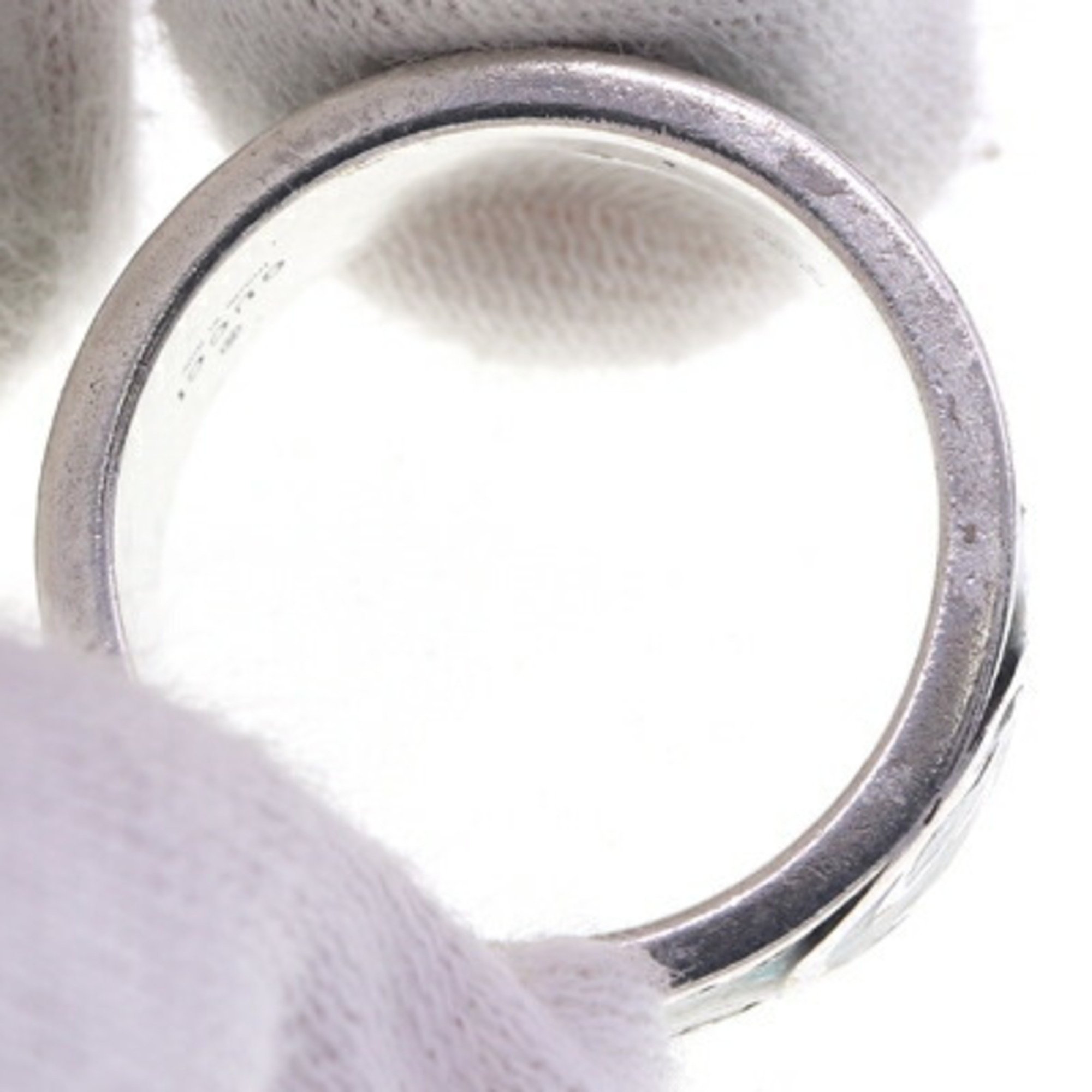 Gucci Ring Interlocking G 645573 Green Silver SV Sterling 925 Men's Accessories GUCCI