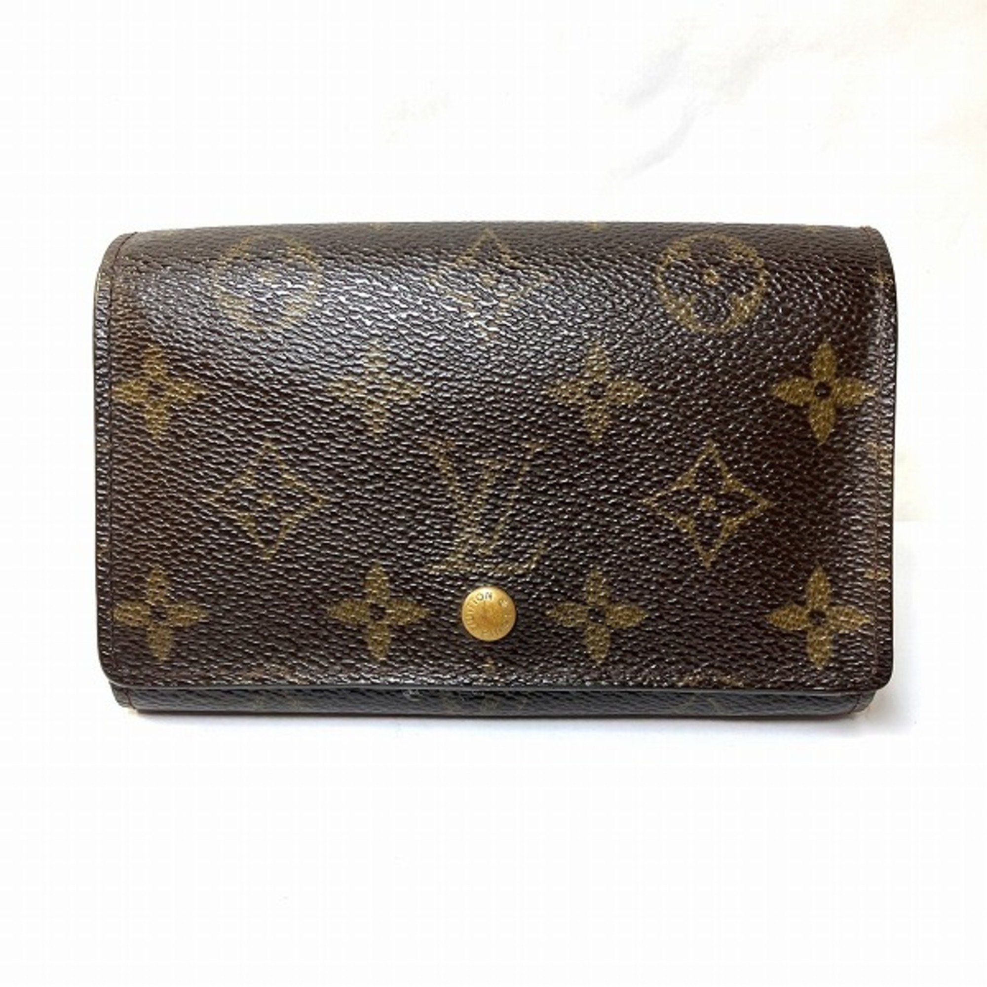 Louis Vuitton Monogram Portomone Sip M61735 Wallet Bifold Men's Women's