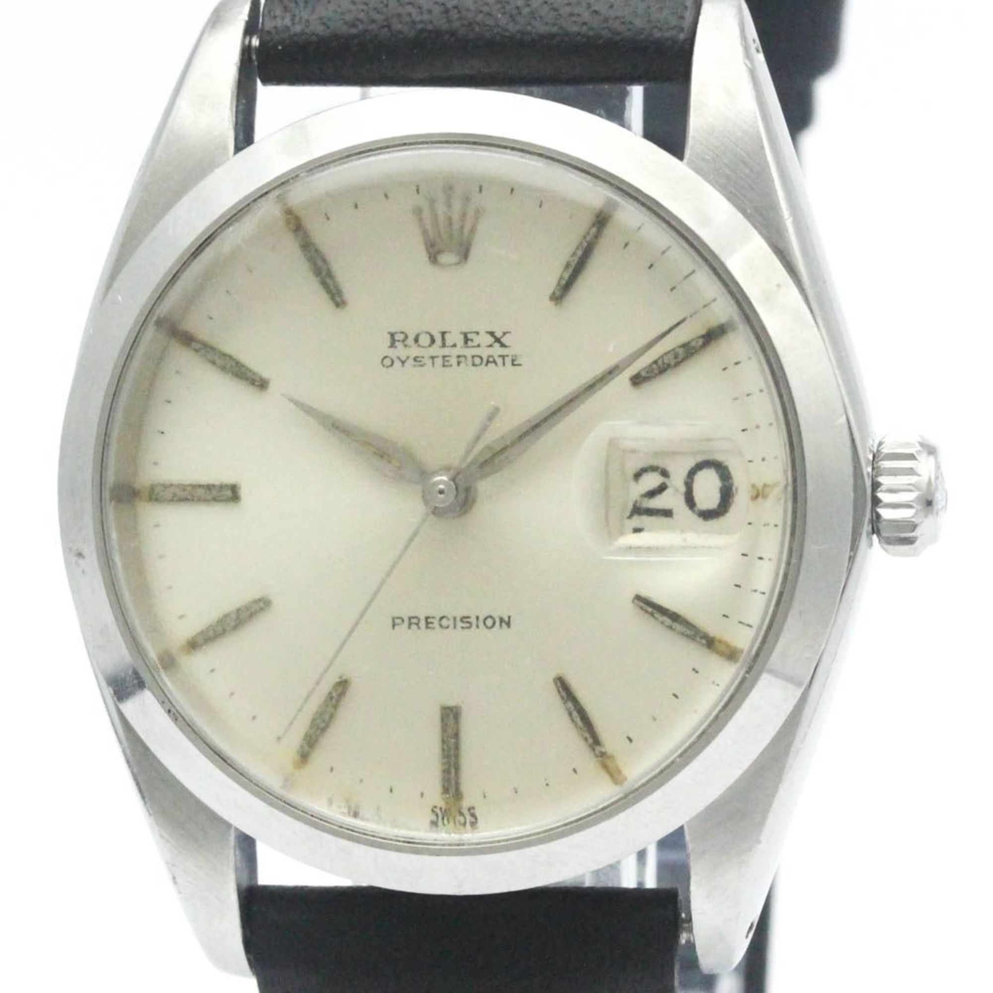 Vintage ROLEX Oyster Date Precision 6694 Steel Hand-winding Mens Watch BF562488
