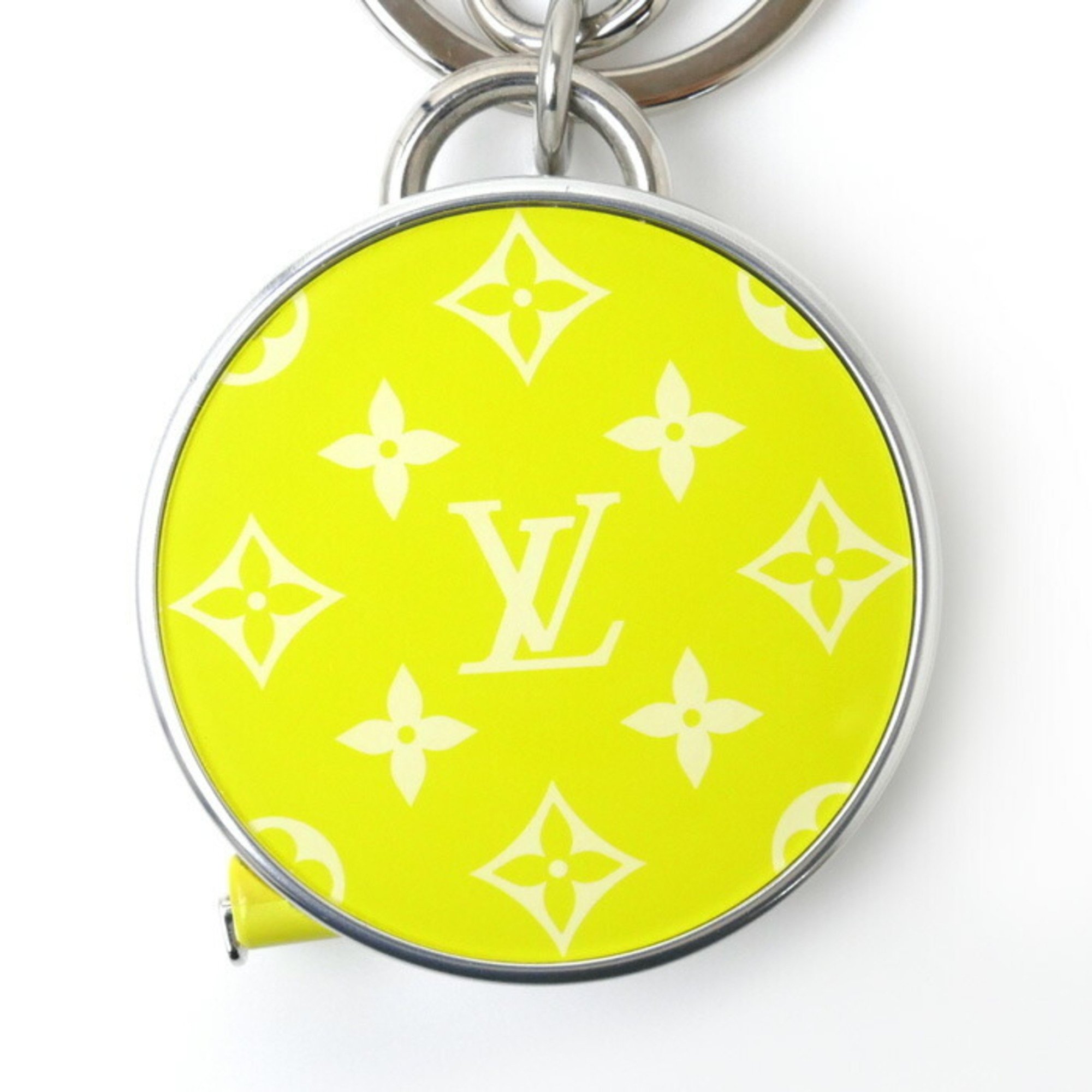 LOUIS VUITTON Portocre Meter Key Ring Yellow Silver MP3111 Major Scale Men's Women's