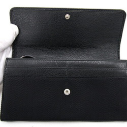 Bvlgari Bifold Long Wallet B Zero One 33780 Black Canvas Leather Ladies BVLGARI