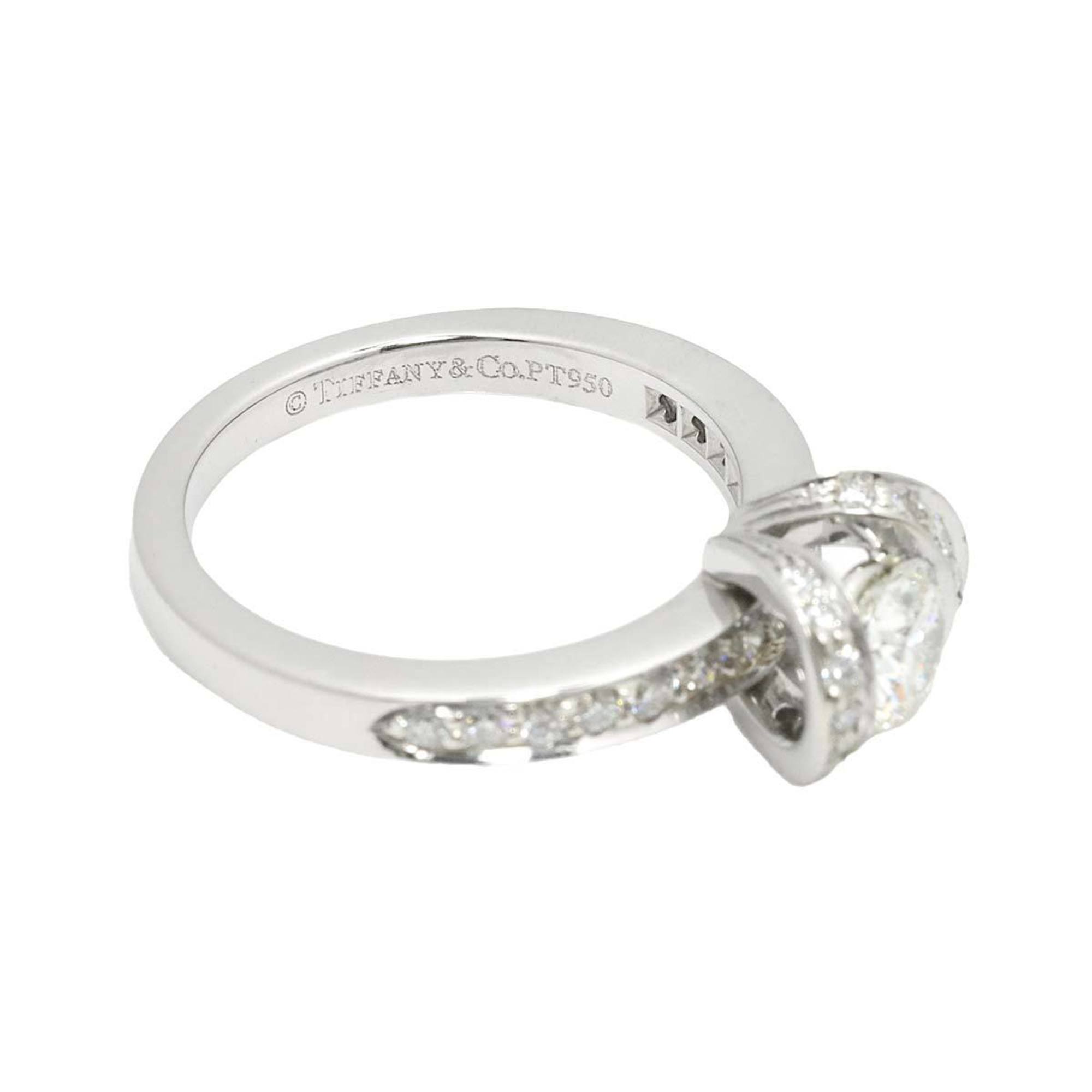 Tiffany TIFFANY&Co. Diamond 0.38ct H/VS1/EX No. 6 Ring Pt Platinum Ribbon