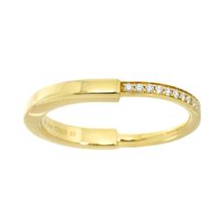 Tiffany TIFFANY&CO. Lock No. 19 Ring Diamond 0.16ct K18 YG Yellow Gold 750