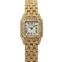 Cartier Mini Panthère Women's Watch After Diamond Ivory Dial K18YG Yellow Gold Quartz mini panthere