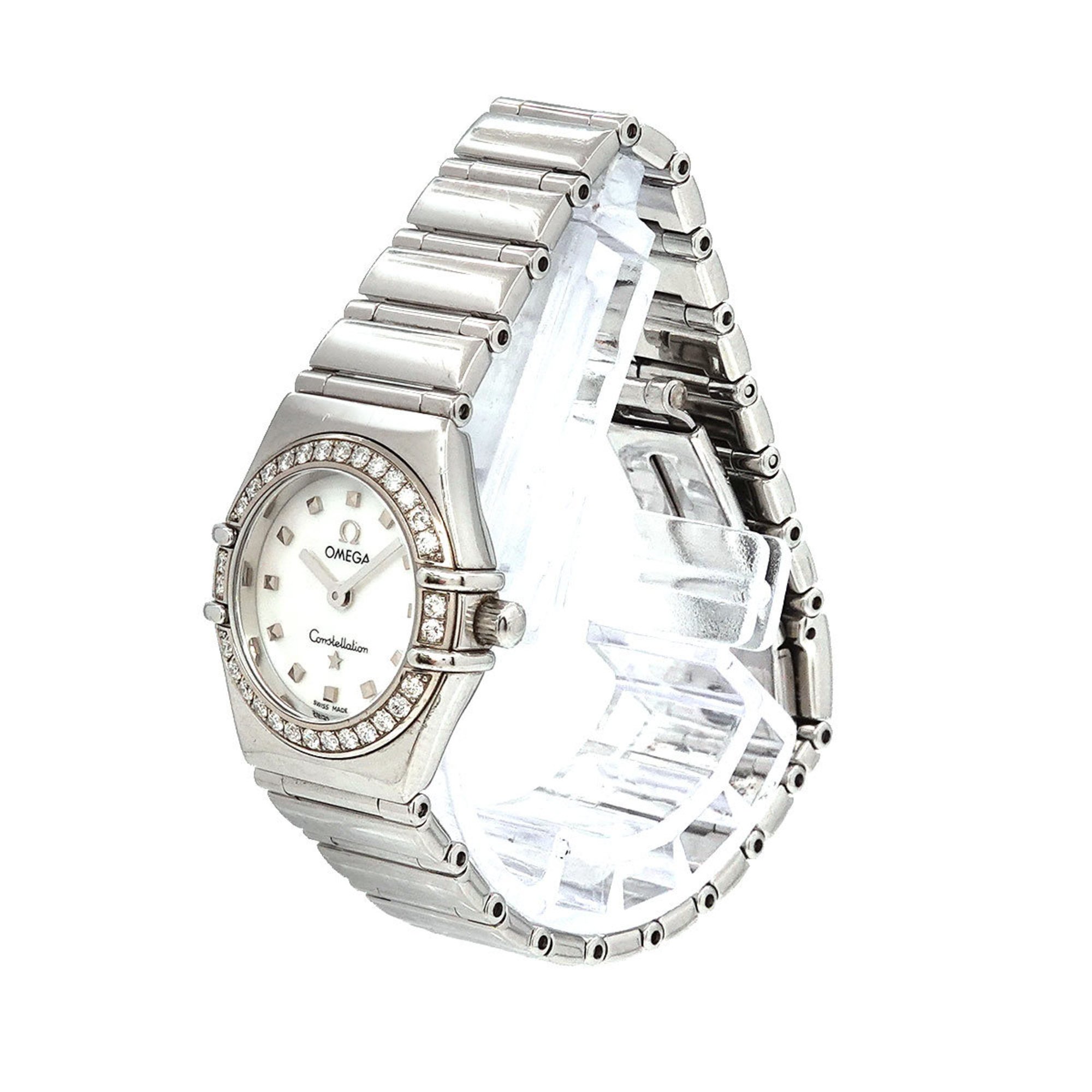 Omega OMEGA Constellation Mini My Choice 1465.71 Diamond Bezel Ladies Watch White Shell Dial Quartz
