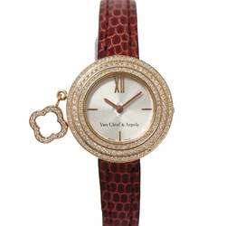 Van Cleef&Arpels Charm Mini Watch VCARO29700 Ladies Diamond Bezel K18PG Silver Dial Quartz alhambra