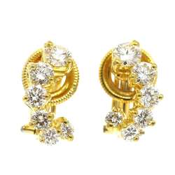 Harry Winston HARRY WINSTON Diamond Earrings K18 YG Yellow Gold 750 Clip on