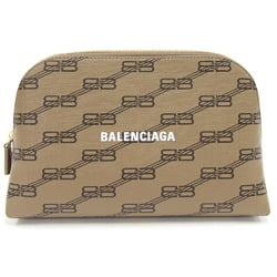 Balenciaga Pouch 702624 Brown Leather BB Monogram Women's BALENCIAGA
