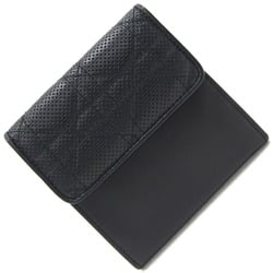 Christian Dior Dior Trifold Wallet Cannage Black Leather Compact Ladies Christian