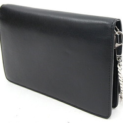 Givenchy Chain Wallet BC06250704 Black Leather Shoulder Bag Clutch Women's GIVENCHY