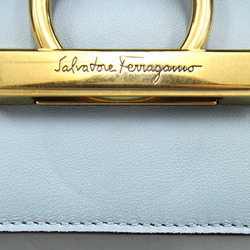 Salvatore Ferragamo Ferragamo Shoulder Bag Gancini FZ-21H321 Light Blue Leather Women's Salvatore