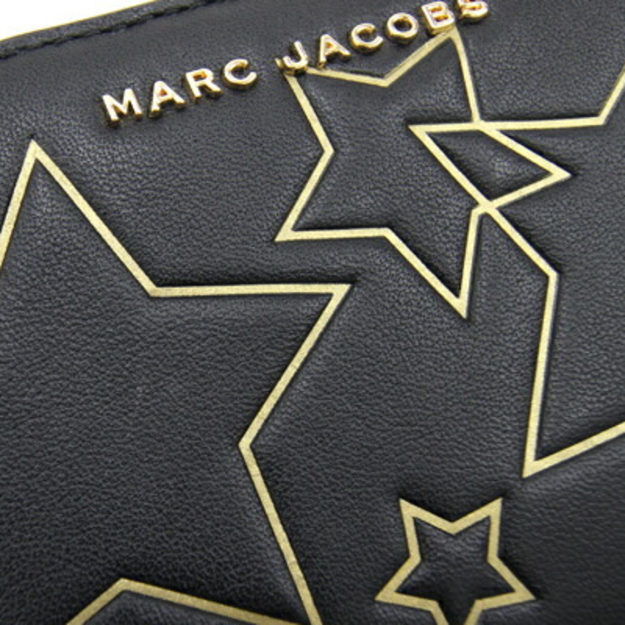 Marc Jacobs Bifold Wallet Star Compact M0013327-001 Black Leather Ladies MARC JACOBS