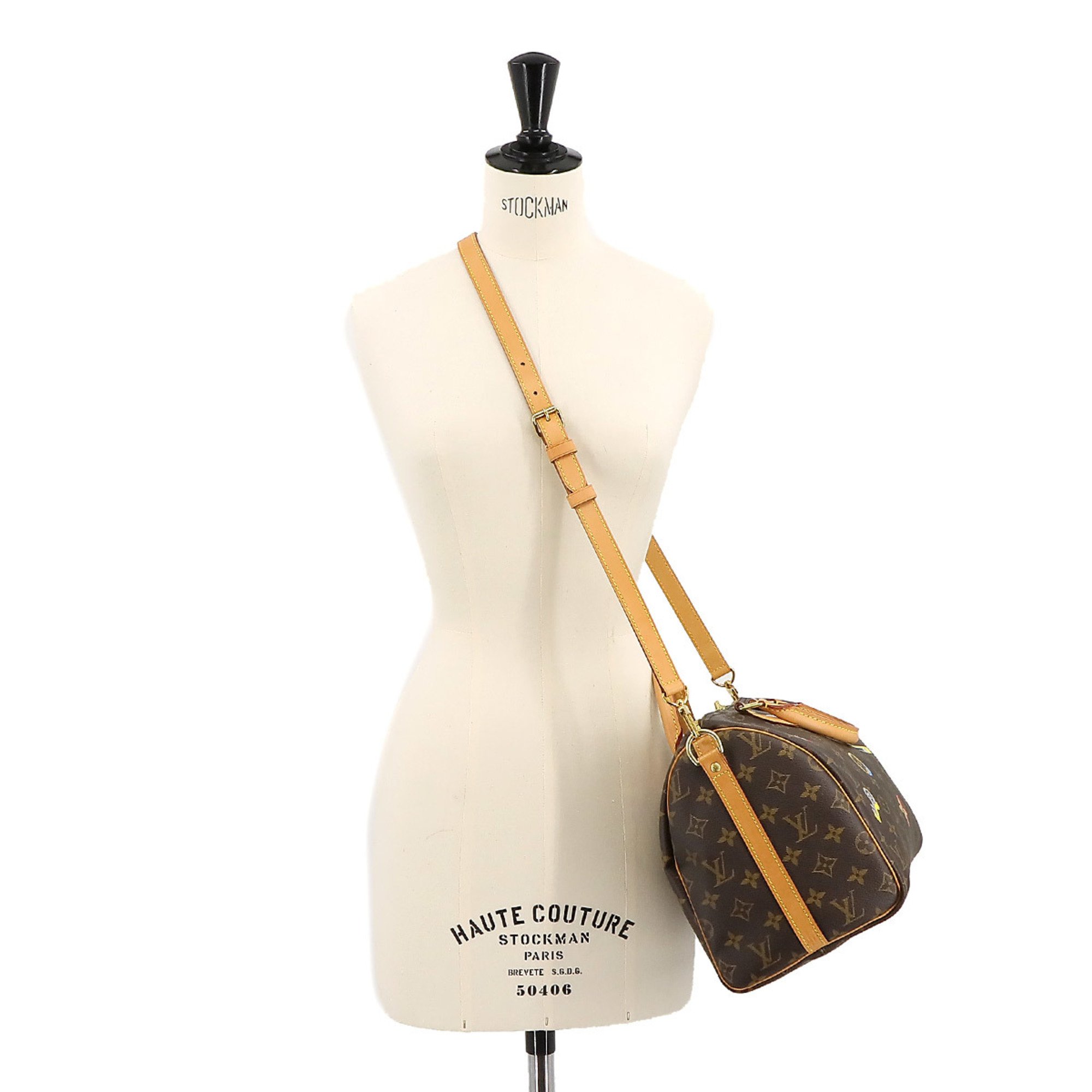 LOUIS VUITTON Monogram Lovelock Speedy Bandouliere 30 2way Hand Shoulder Bag Brown M44365