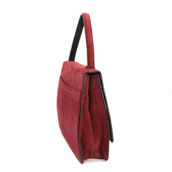 LOEWE Barcelona 2way hand shoulder bag suede red silver metal fittings Bag