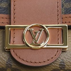 LOUIS VUITTON Portefeuille Dauphine Compact Trifold Wallet Monogram Reverse Brown M68725 CA5119 Women's