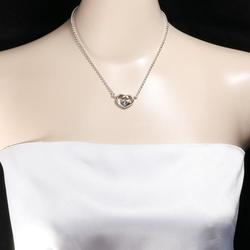 Gucci Interlocking G Heart Silver Necklace Bag Total Weight Approx. 14.8g 40cm Jewelry Wrapping Free