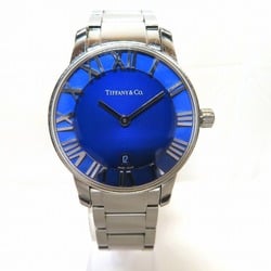 Tiffany Atlas Dome Date Quartz Blue Dial Watch Ladies