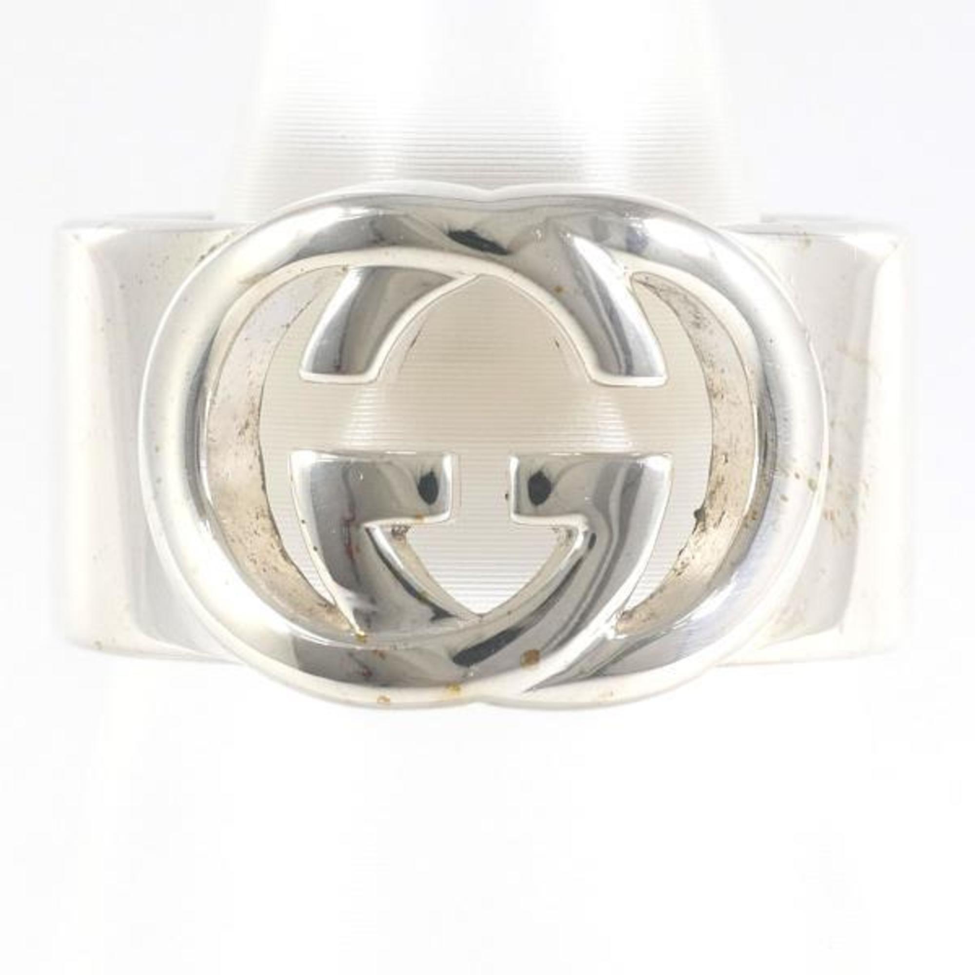 Gucci Interlocking G Silver Ring Size 12 Total Weight Approx. 9.6g Jewelry Wrapping Free